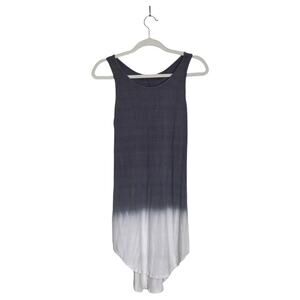 FEEL THE PIECE Gray Ombre Tank Dress Size XS Small Jersey Knit Dip Dye Casual
